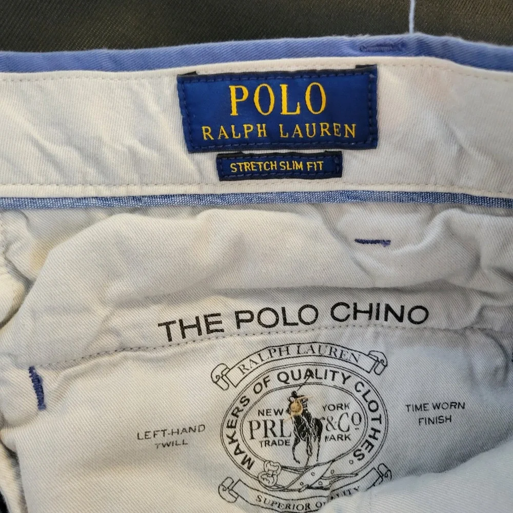 Polo Ralph Lauren Stretch Slim Fit Chino Pants Blue Men's 40x32 Golf Casual